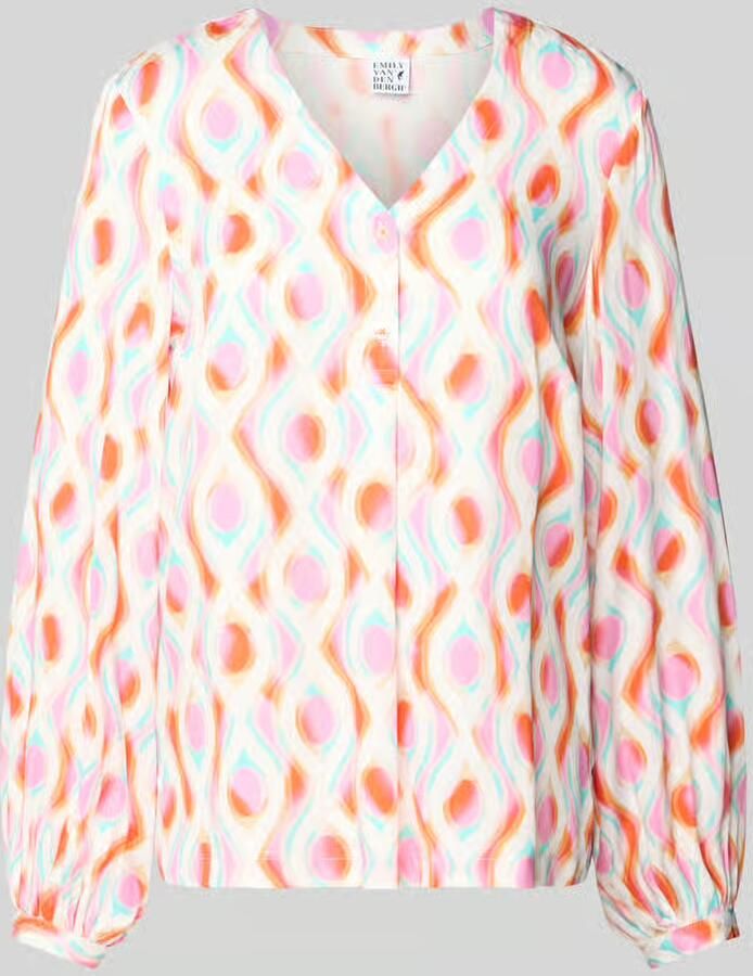 Emily Van den Bergh Regular fit blouse met V-hals - Foto 2