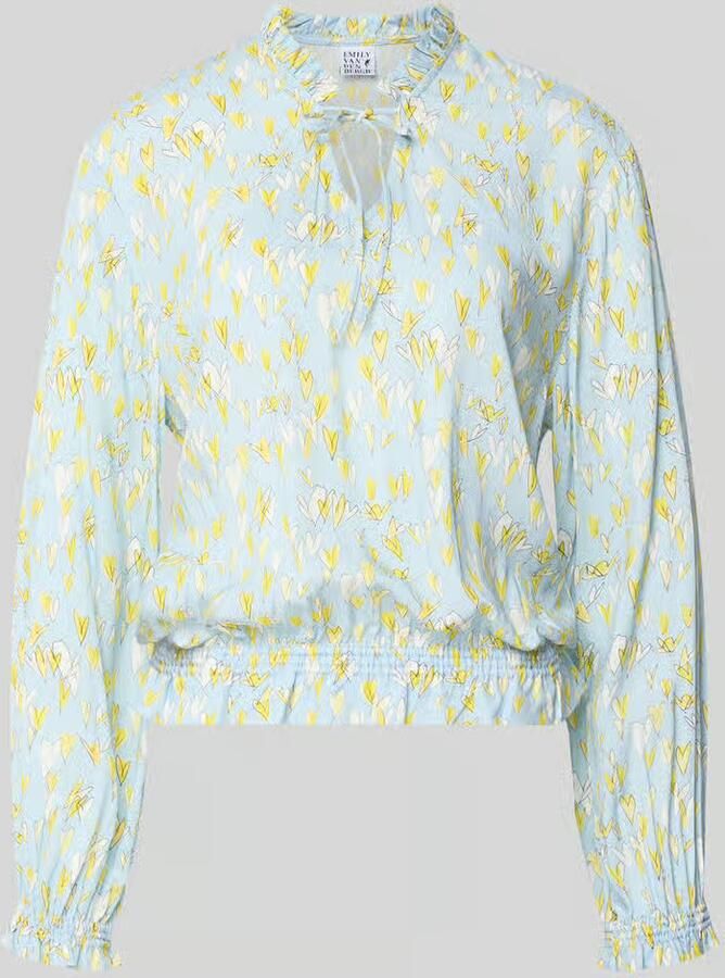 Emily Van den Bergh regular fit blouse van pure viscose met elastische boorden - Foto 2
