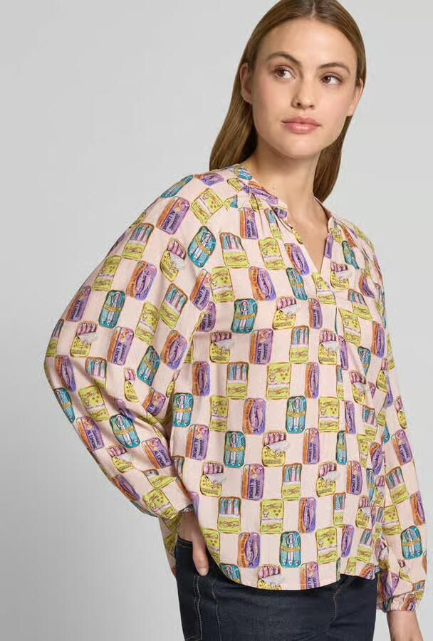 Emily Van den Bergh regular fit blouse van viscose in all-over look