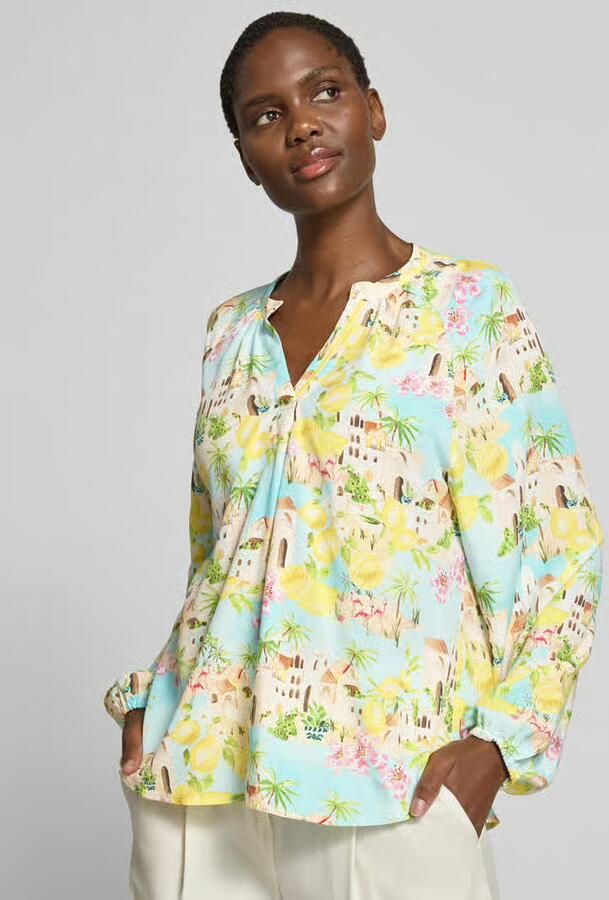 Emily Van den Bergh regular fit blouse van viscose in all-over look