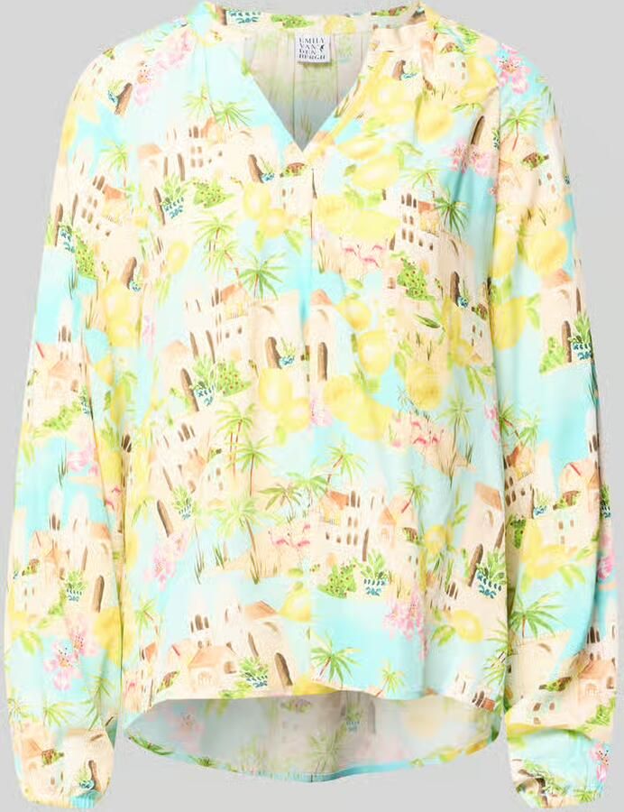 Emily Van den Bergh regular fit blouse van viscose in all-over look - Foto 2