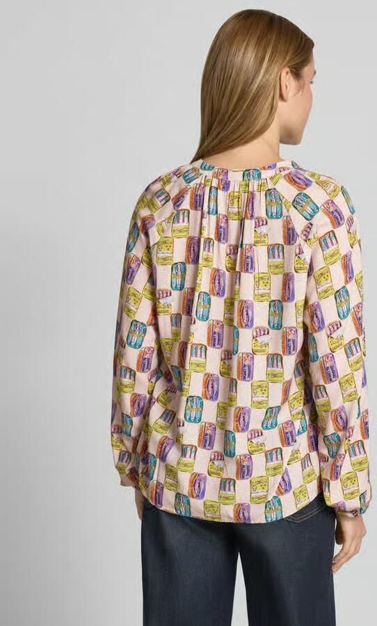 Emily Van den Bergh regular fit blouse van viscose in all-over look - Foto 3