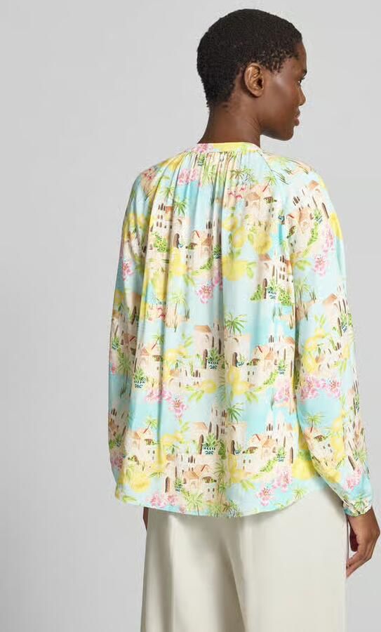 Emily Van den Bergh regular fit blouse van viscose in all-over look - Foto 2