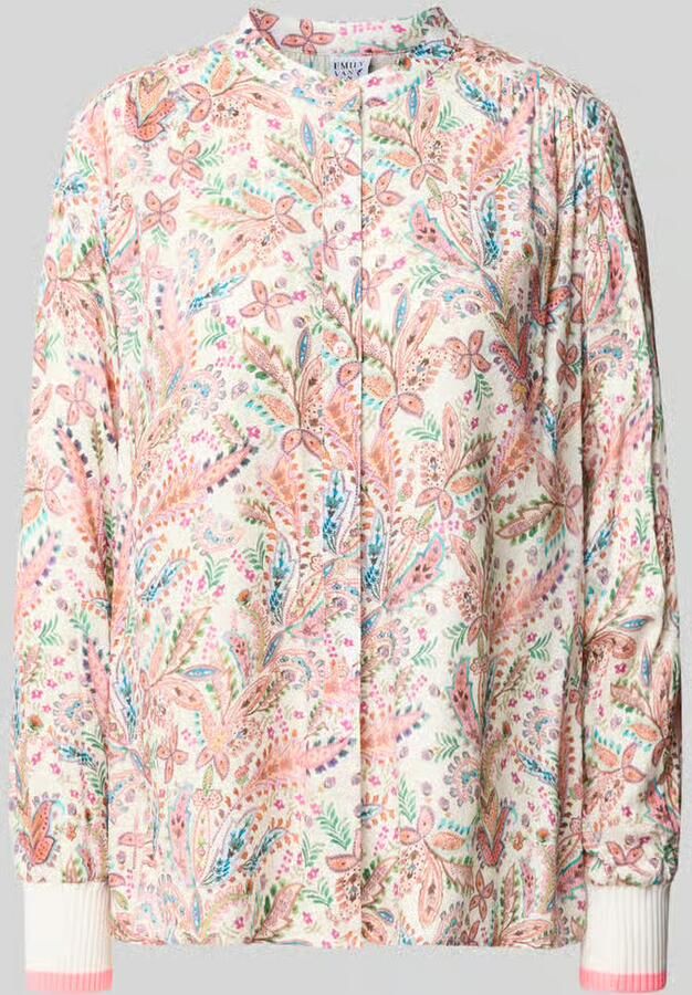 Emily Van den Bergh Regular fit blouse van viscose in all-over look