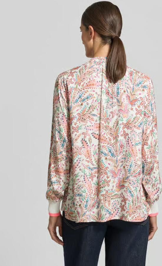 Emily Van den Bergh Regular fit blouse van viscose in all-over look - Foto 2