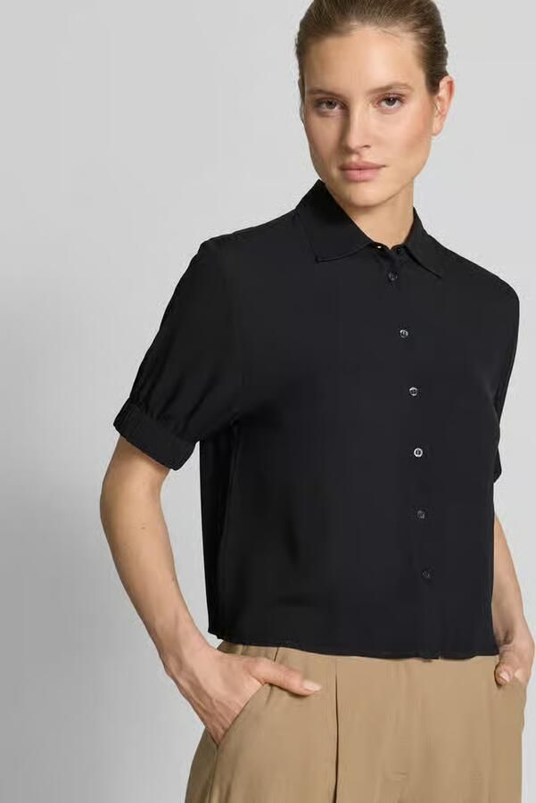 Emily Van den Bergh regular fit blouse van viscose met 1 2-mouwen