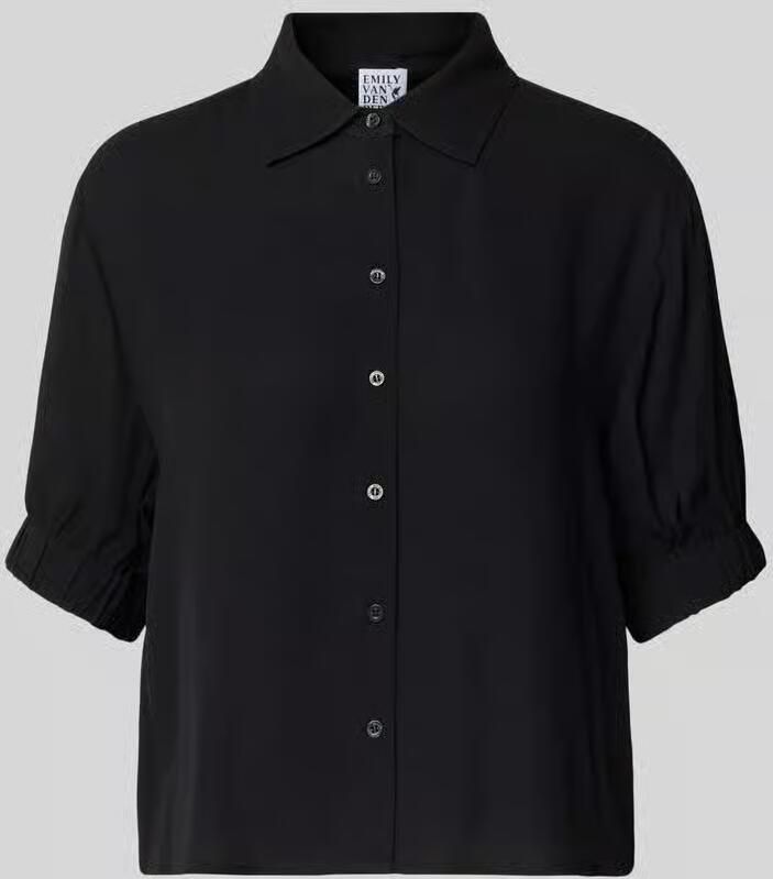Emily Van den Bergh regular fit blouse van viscose met 1 2-mouwen - Foto 2