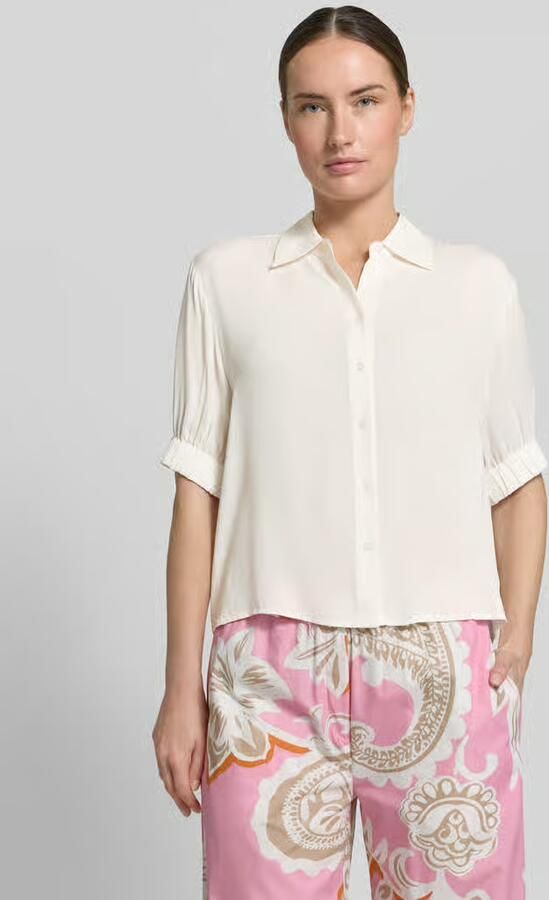 Emily Van den Bergh regular fit blouse van viscose met 1 2-mouwen - Foto 2