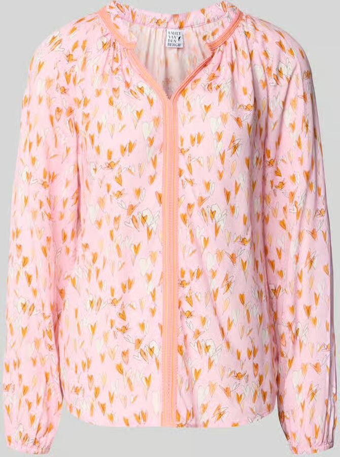 Emily Van den Bergh Regular fit blouse van viscose met V-hals - Foto 2