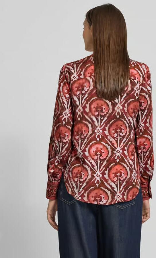 Emily Van den Bergh Regular fit blouse van viscose met V-hals