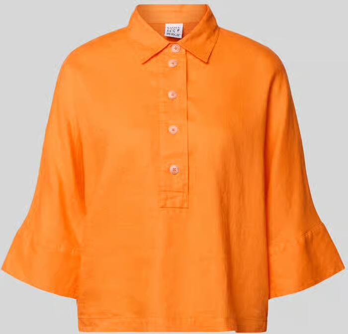 Emily Van den Bergh regular fit linnen blouse met 3 4-mouwen - Foto 2