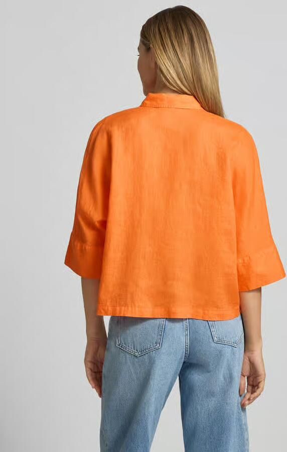 Emily Van den Bergh regular fit linnen blouse met 3 4-mouwen - Foto 3