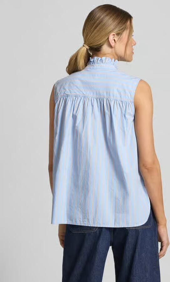 Emily Van den Bergh regular fit overhemdblouse in mouwloos design