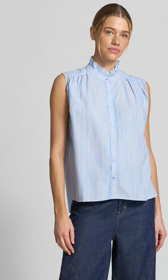Emily Van den Bergh regular fit overhemdblouse in mouwloos design - Foto 3