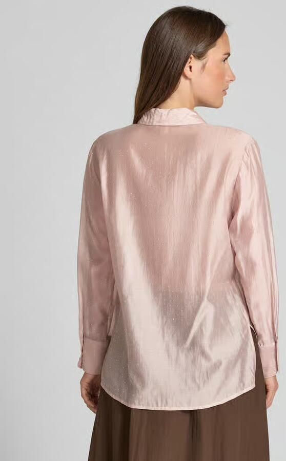 Emily Van den Bergh Regular fit overhemdblouse met siersteentjes