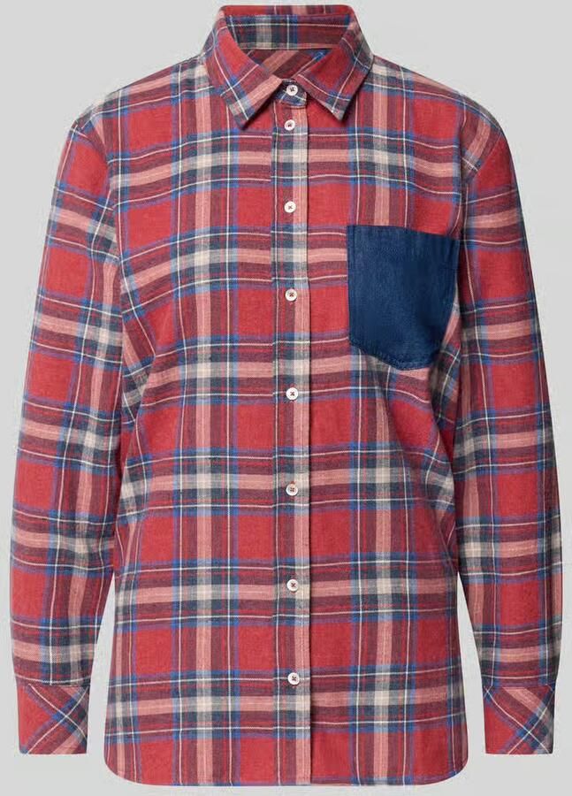 Emily Van den Bergh Regular fit overhemdblouse met wol