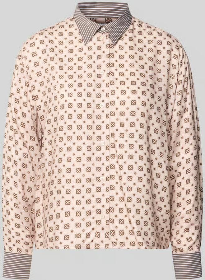 Emily Van den Bergh Regular fit overhemdblouse van pure viscose