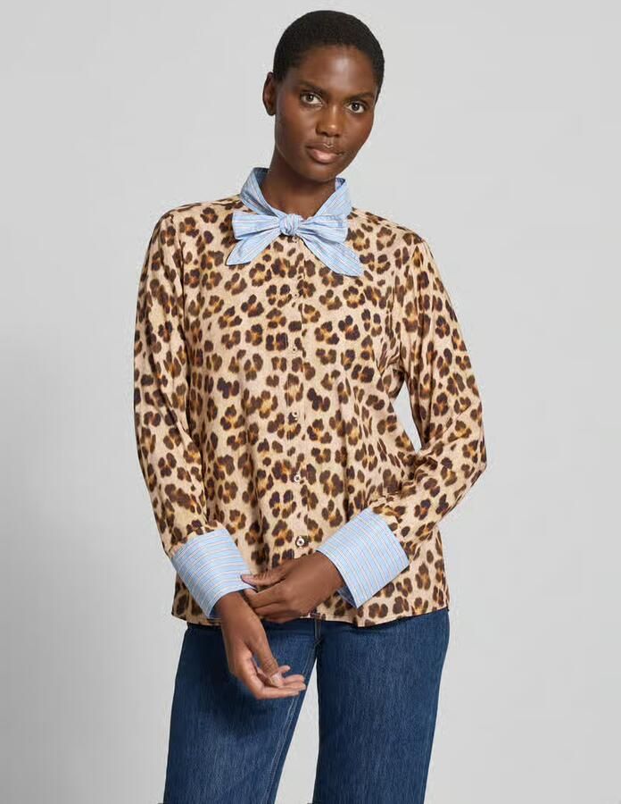 Emily Van den Bergh Regular fit strikblouse van viscose - Foto 2