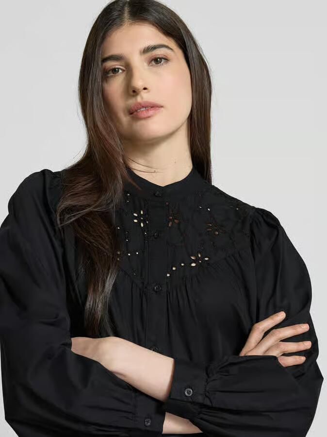 Emily Van den Bergh Relaxed fit blouse met ajourpatroon