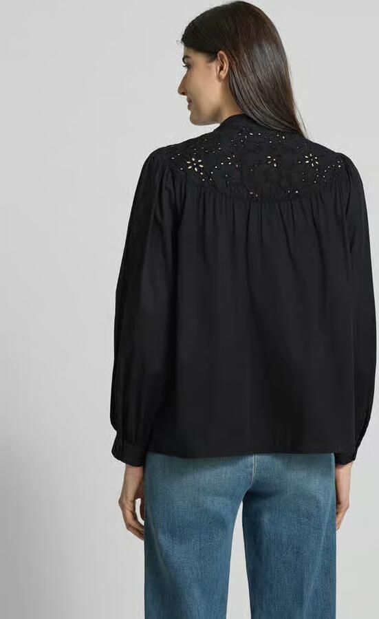 Emily Van den Bergh Relaxed fit blouse met ajourpatroon - Foto 3