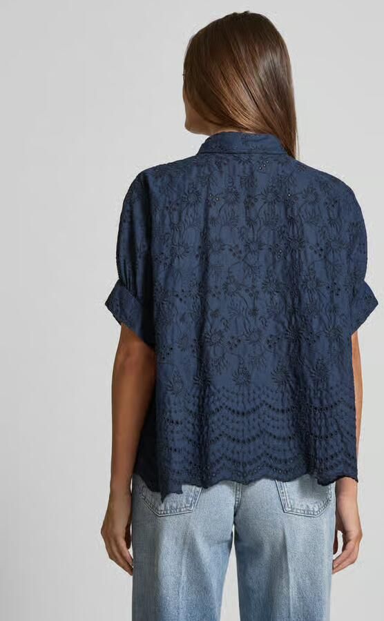 Emily Van den Bergh relaxed fit blouse met ajourwerk - Foto 3