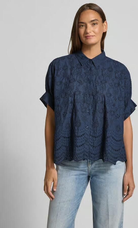 Emily Van den Bergh relaxed fit blouse met ajourwerk - Foto 4