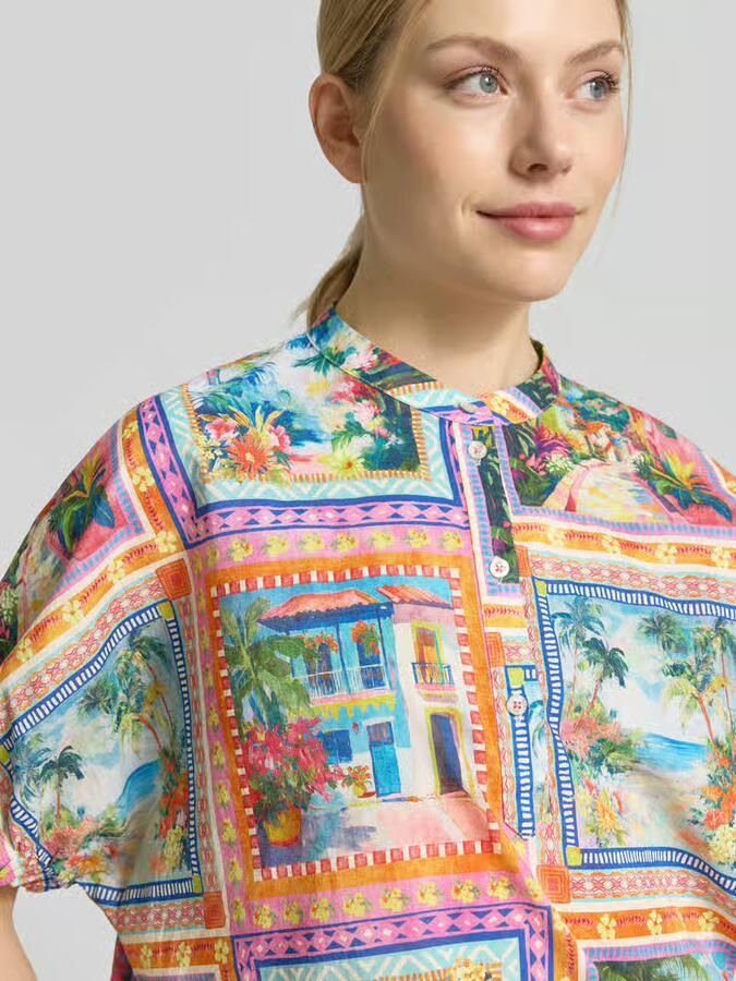 Emily Van den Bergh relaxed fit blouse met ronde hals