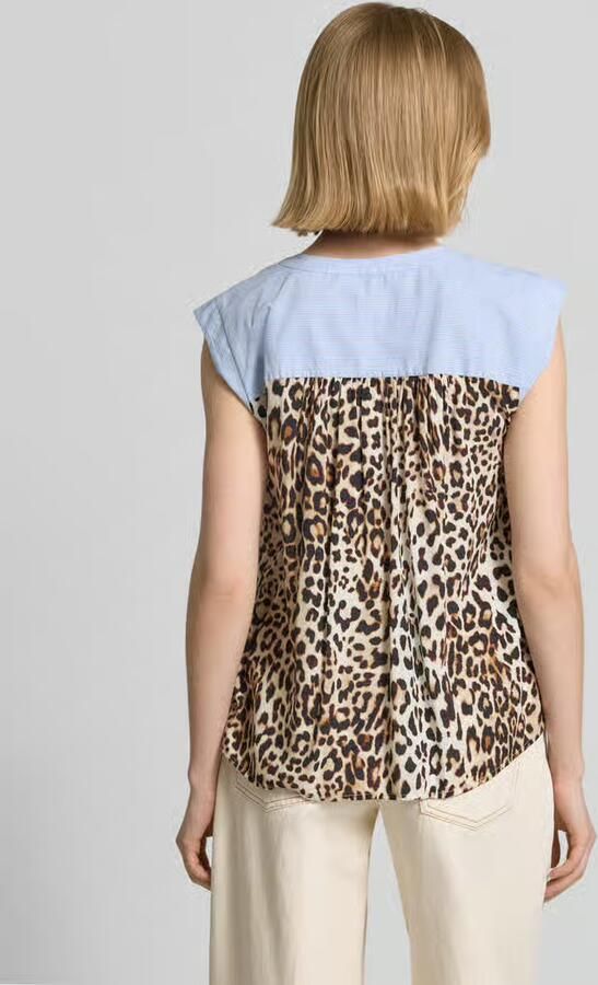 Emily Van den Bergh relaxed fit blouse van zuivere viscose met allover dierenprint - Foto 3