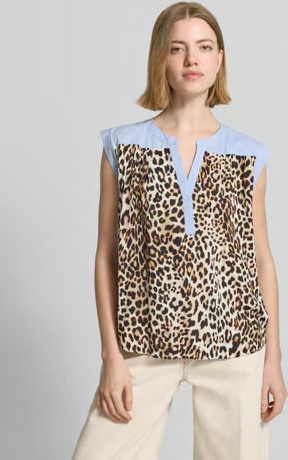 Emily Van den Bergh relaxed fit blouse van zuivere viscose met allover dierenprint - Foto 2