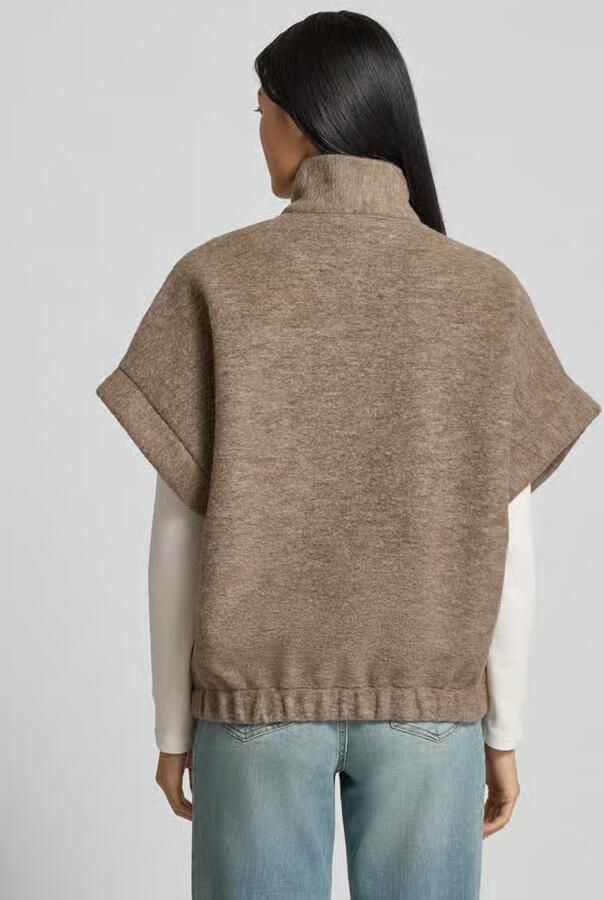 Emily Van den Bergh Relaxed fit gebreid jack met opstaande kraag en 1 2-mouwen