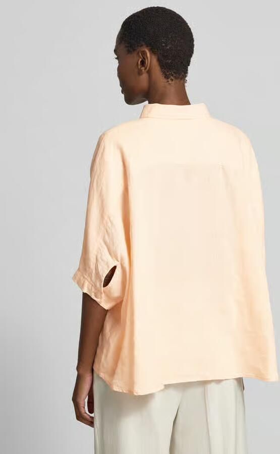 Emily Van den Bergh relaxed fit linnen blouse met borstzak - Foto 2