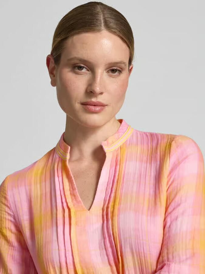 Emily Van den Bergh relaxed fit midi-jurk met tuniekkraag
