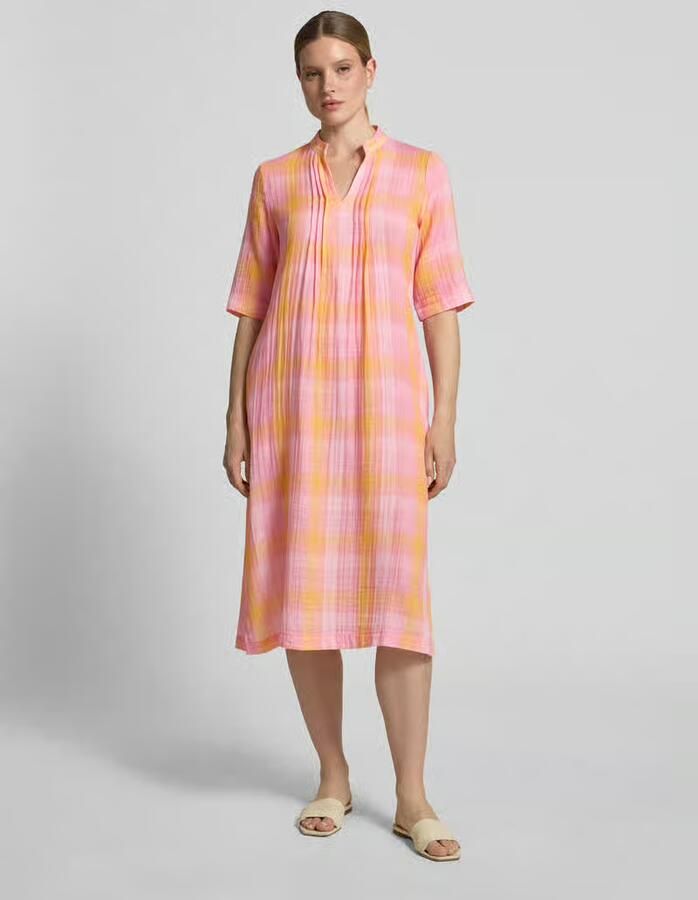 Emily Van den Bergh relaxed fit midi-jurk met tuniekkraag - Foto 3