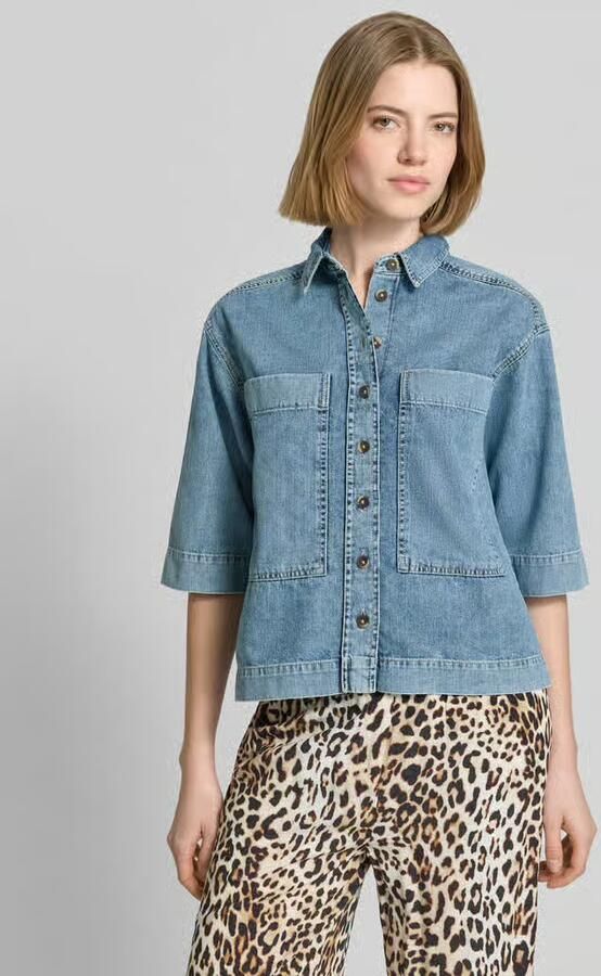 Emily Van den Bergh Relaxed Fit overhemdblouse in denimlook - Foto 3