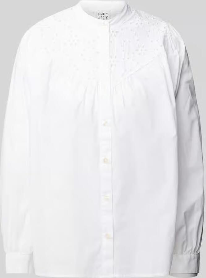 Emily Van den Bergh Relaxed fit overhemdblouse met opstaande kraag