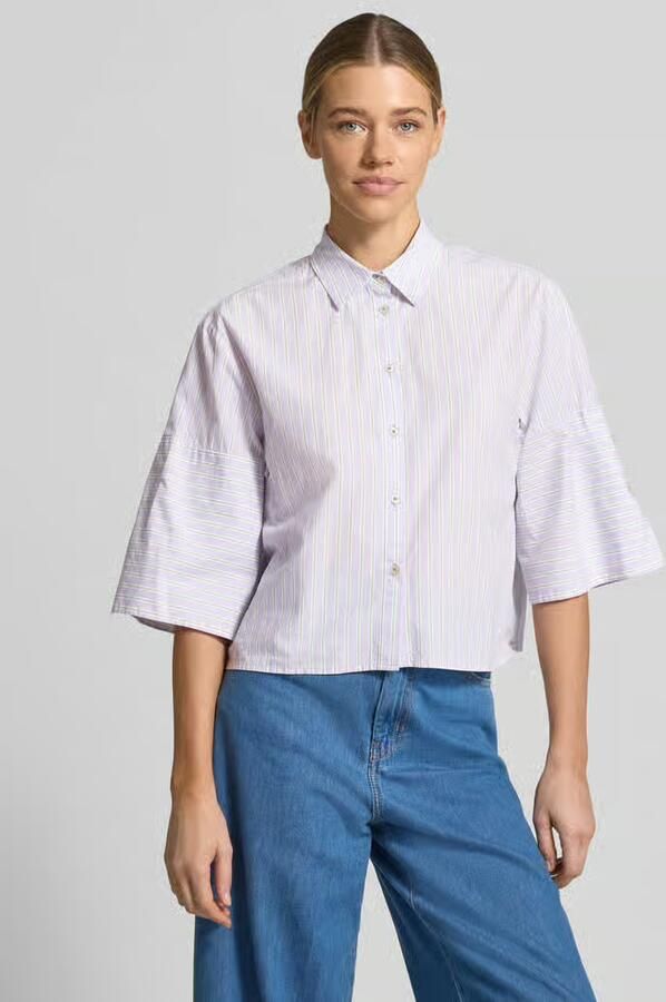 Emily Van den Bergh relaxed fit overhemdblouse met overhemdkraag - Foto 3