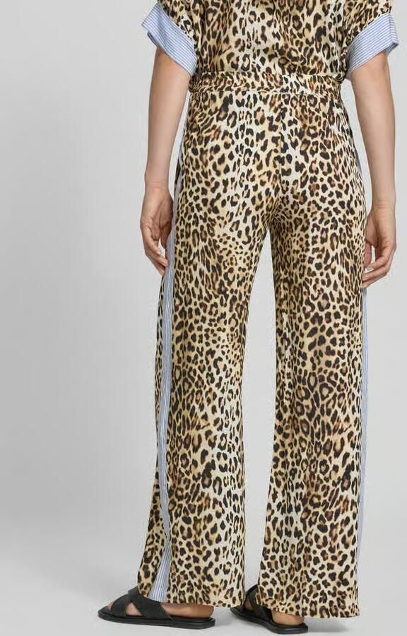 Emily Van den Bergh Straight leg stoffen broek met galonstrepen