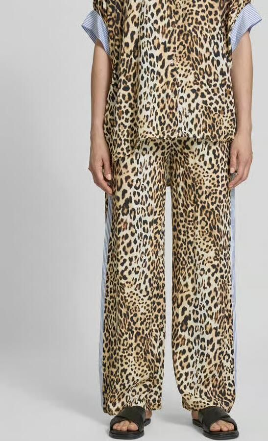 Emily Van den Bergh Straight leg stoffen broek met galonstrepen - Foto 2