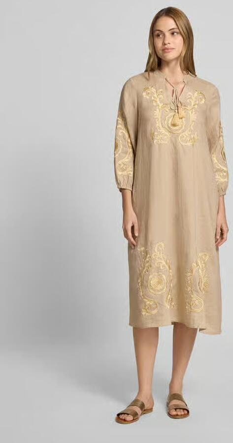 Emily Van den Bergh Tuniekjurk van linnen met stitchings - Foto 3