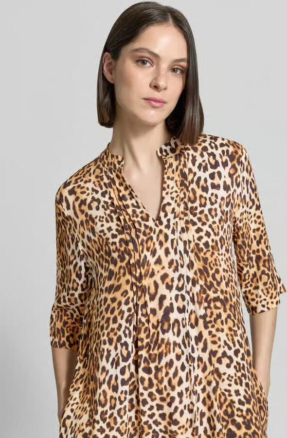 Emily Van den Bergh Tunikajurk van viscose in all-over look