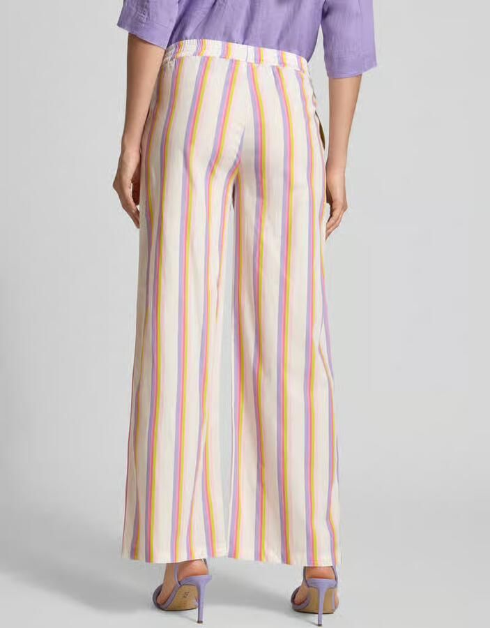 Emily Van den Bergh wide leg broek met elastische band - Foto 2
