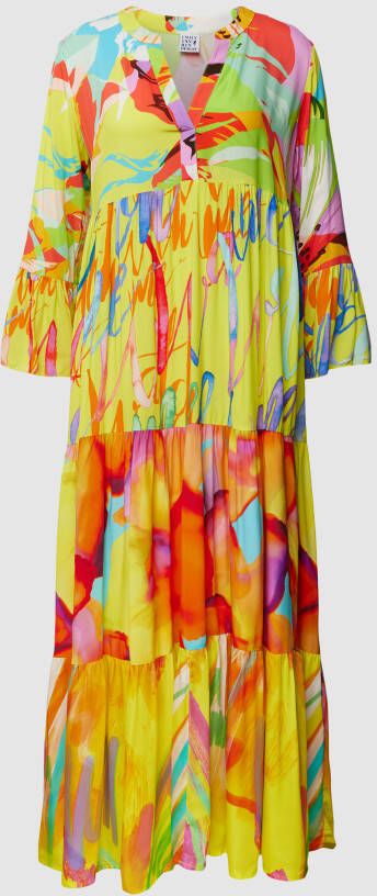 Emily Van den Bergh Maxi-jurk van viscose met all-over motief