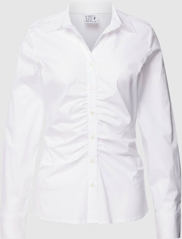 Emily Van den Bergh Overhemdblouse met plooien model 'Basic'