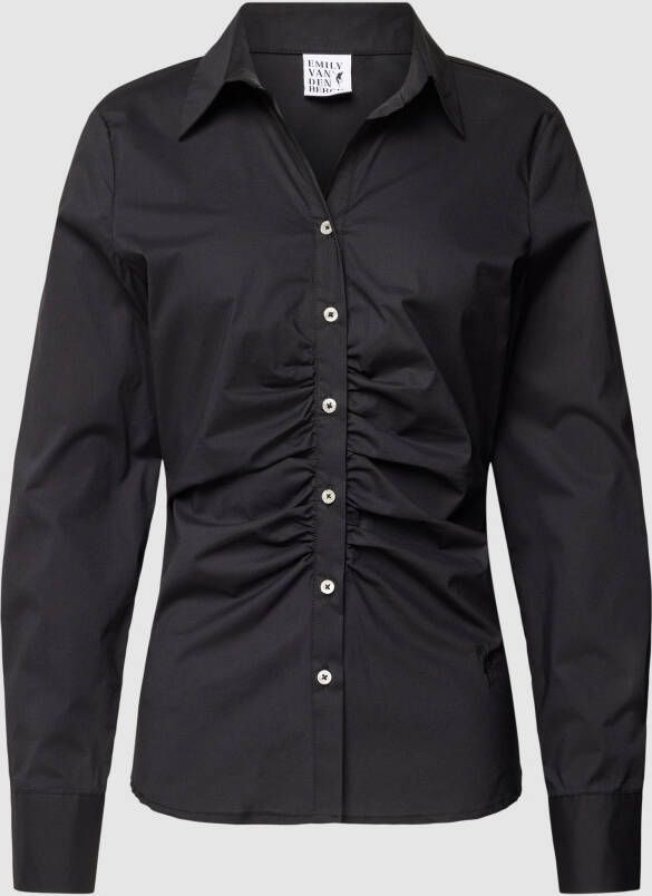 Emily Van den Bergh Overhemdblouse met plooien model 'Basic'