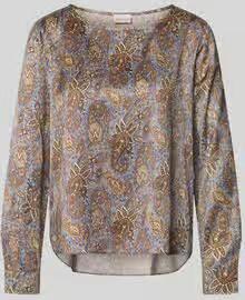 Emme Blouseshirt van satijn in all-over look model 'REGNO'