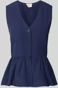 Emme Gilet met V-hals en peplum model 'ELMO'