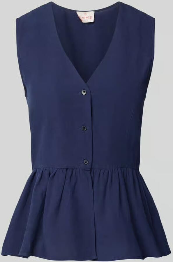 Emme Gilet met V-hals en peplum model 'ELMO' - Foto 2