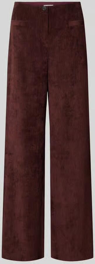 Emme High waist broek met corduroy structuur