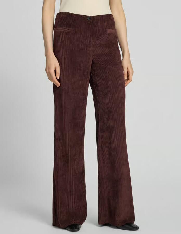 Emme High waist broek met corduroy structuur - Foto 3