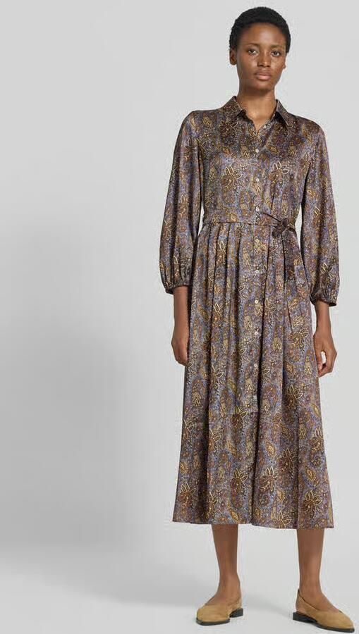 Emme Midi-jurk met tailleband model 'PASSO' - Foto 3